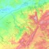 caïdat de Bni Ourain Al Gharbia topographic map, elevation, terrain