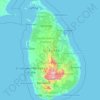 Sri Lanka topographic map, elevation, terrain