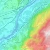 Izeron topographic map, elevation, terrain