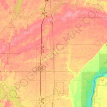 Rock Creek topographic map, elevation, terrain