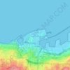 Port of Beirut topographic map, elevation, terrain