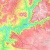 Millau topographic map, elevation, terrain