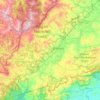 Transylvania County topographic map, elevation, terrain