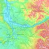 Multnomah County topographic map, elevation, terrain