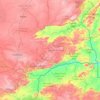 Lusaka Province topographic map, elevation, terrain