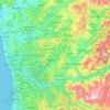 Porto topographic map, elevation, terrain