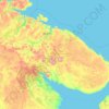 Oblast Murmansk topographic map, elevation, terrain