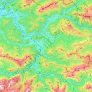 Landl topographic map, elevation, terrain