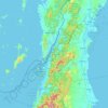Ranong Province topographic map, elevation, terrain