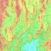 Lampang Province topographic map, elevation, terrain