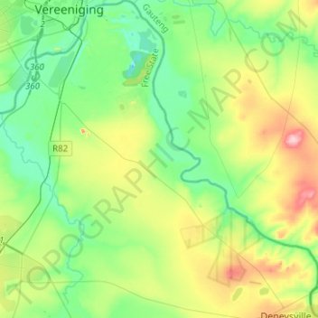 Metsimaholo Ward 19 topographic map, elevation, terrain