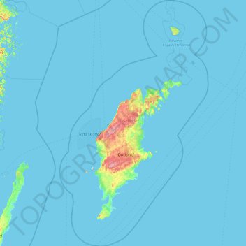 Gotlands kommun topographic map, elevation, terrain