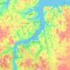 Kola Bay topographic map, elevation, terrain
