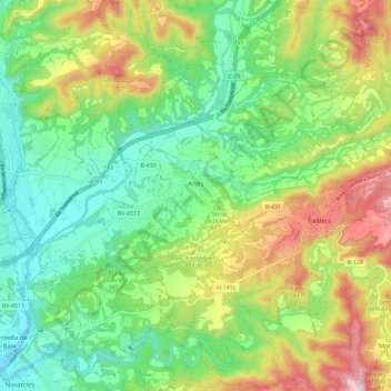 Artés topographic map, elevation, terrain