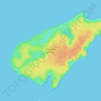 Drysdale Island topographic map, elevation, terrain