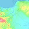 Río San Juan topographic map, elevation, terrain