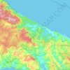 Çatalca topographic map, elevation, terrain