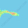 São Nicolau topographic map, elevation, terrain