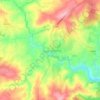 Plouguenast topographic map, elevation, terrain