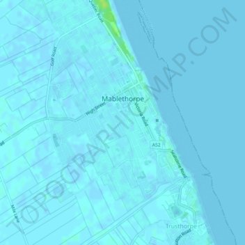 Mablethorpe topographic map, elevation, terrain