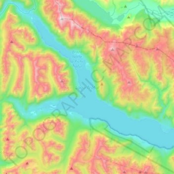 Lago Traful topographic map, elevation, terrain
