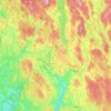 Indre Østfold topographic map, elevation, terrain