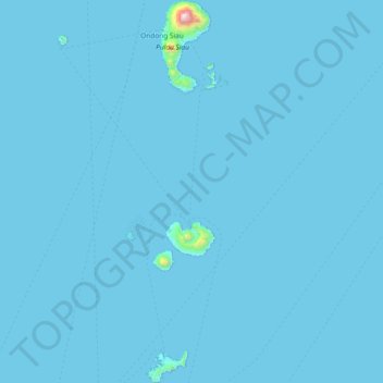 Kepulauan Siau Tagulandang Biaro topographic map, elevation, terrain