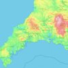 Cornwall National Landscape topographic map, elevation, terrain