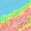 Rize topographic map, elevation, terrain