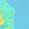Praia de Tambaú topographic map, elevation, terrain