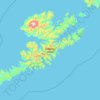 Unalaska Island topographic map, elevation, terrain