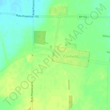 Conhello topographic map, elevation, terrain