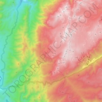 Kosciuszko topographic map, elevation, terrain
