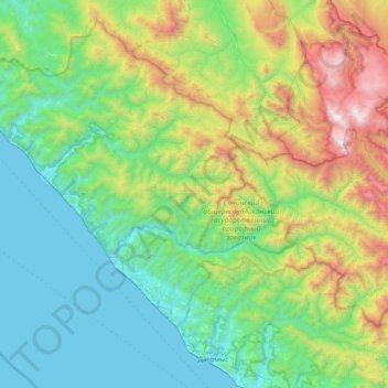 Лазаревский внутригородской район topographic map, elevation, terrain