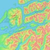 Tamatea / Dusky Sound topographic map, elevation, terrain
