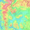 Torres del Paine topographic map, elevation, terrain