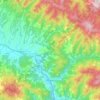 Dicomano topographic map, elevation, terrain