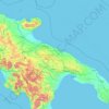 Apulia topographic map, elevation, terrain