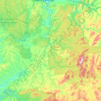 Кондома topographic map, elevation, terrain