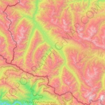 Загеданское сельское поселение topographic map, elevation, terrain
