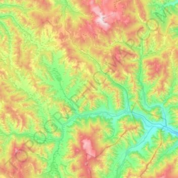 Теньгинское сельское поселение topographic map, elevation, terrain