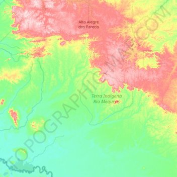Alto Alegre dos Parecis topographic map, elevation, terrain