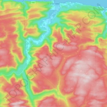 Grande-Vallée topographic map, elevation, terrain