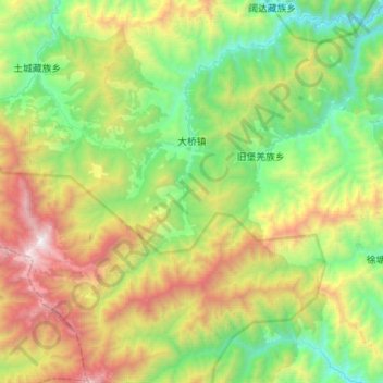 大桥镇 topographic map, elevation, terrain