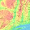 Hudson River topographic map, elevation, terrain