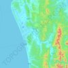 Horonobe topographic map, elevation, terrain