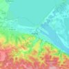 Kaniv topographic map, elevation, terrain
