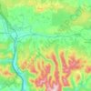 Orton topographic map, elevation, terrain