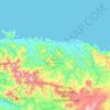 Bolaang Mongondow Utara topographic map, elevation, terrain