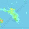 Pulau Banyak Barat topographic map, elevation, terrain